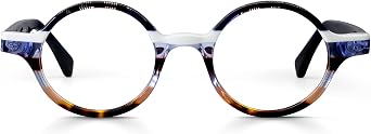 eyebobs Wisecracker Premium Blue Light Reading Glasses for Women and Men | Round Blue Light Blocking Computer Glasses