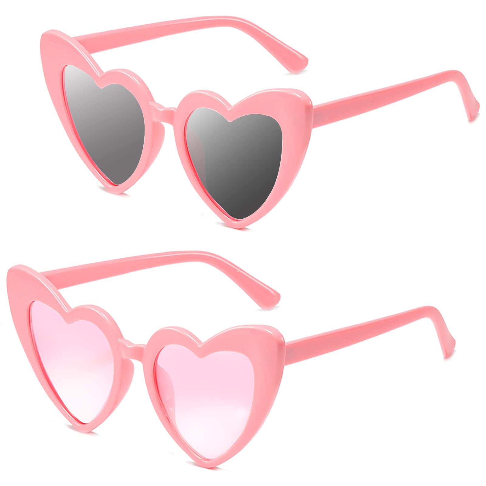 SalfboySalfboy Heart Shaped Sunglasses for Women Bride Sunglasses Bachelorette Vintage Cat Mod Wedding Sunglasses