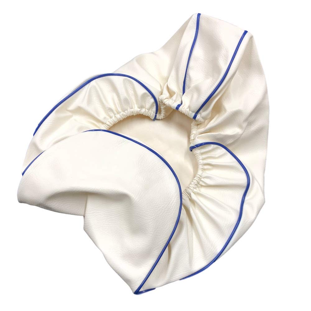 日本製シートカバー/アドレスV125/G【白カバー・青パイピング