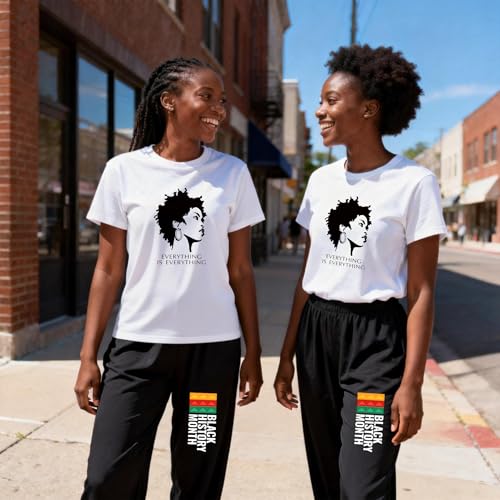 Image of Black History Shirts Black Graphic tees for Men and Women, Magic Fashion Afro American Natural Hair Vintage Melanin T-Shirts