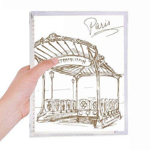Carnet à feuilles en spirale rechargeable Métropolitain Paris format A5