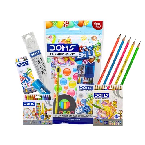 Doms Champions Kit – Set Scuola con 6 Matite Grafite,