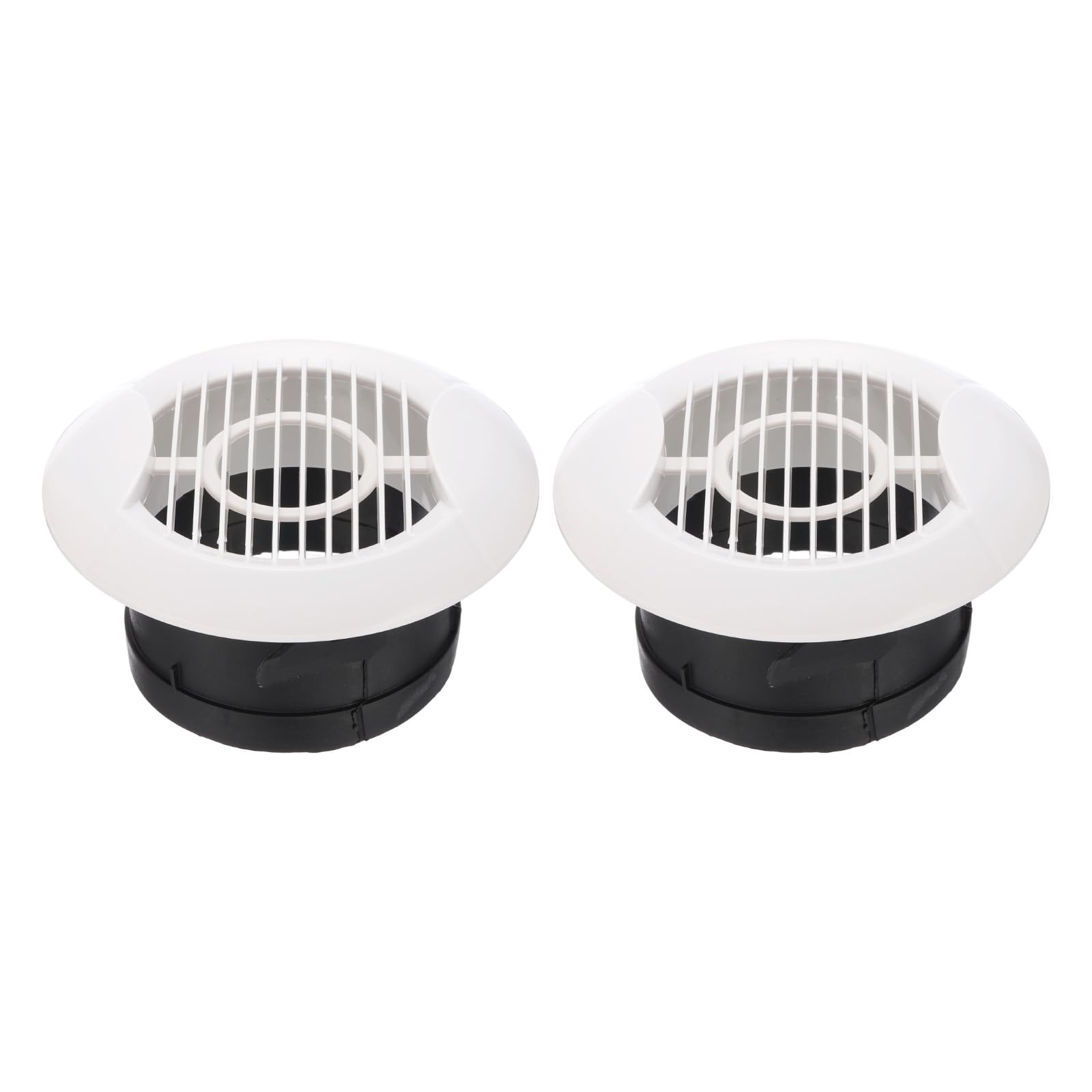 Cubierta de ventilación redonda de 3 pulgadas PATIKIL de plástico ABS blanco, 2 unidades