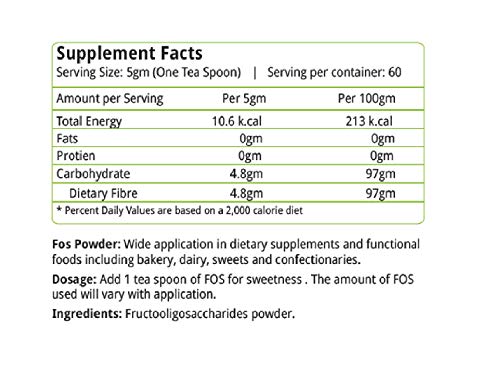 Image of Nature's Velvet FOS Fructooligosaccharides, Sugar Substitute and Probiotic Enhancer Powder -300g Pack of 4