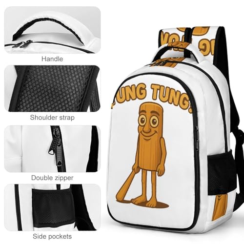 Tung Tung Tung-Sahur Merch Bag Italian Brainrot Inspried Aesthetic Backpack Laptop Daypack One Size4