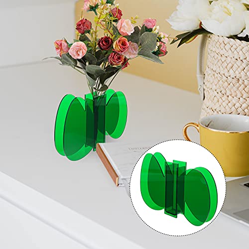 Healifty 8 Pack Acrylic Clear Vase Acrylic Leave Vase Leaf Shape Test Tube Vase Decorative Flower Vase Bouquet Holder: Leaf #TOP1