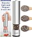 Eparé Salt or Pepper Grinder - Battery Operated Ceramic Burr Peppermill - Stainless Steel - Powerful Mill With LED Light