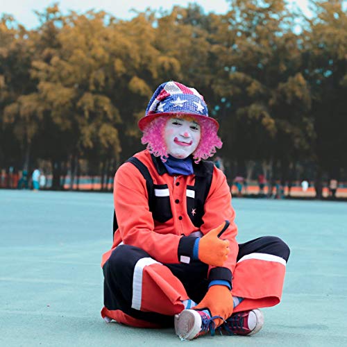 FRCOLOR Peruca Afro Colorida Curto Encaracolado Roxo Peruca Halloween Palhaço Cosplay Peruca Dos Ano