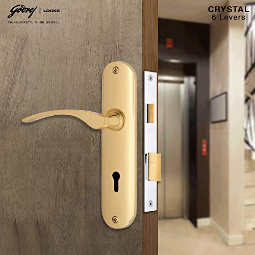 Godrej Crystal 6 Levers Door Handle Lock Set for Home and Office Godrej Crystal 6 Levers Door Handle Lock Set for Home and Office