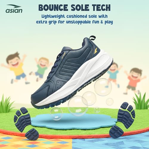 Image of ASIAN Boy's ADVENTURE-03-KIDS Sport Running & Walking Shoes with Ultra Bounce Technology Lightweight Synthetic Upper EVA Outsole Casual Lace-Up Shoes for Kid's & Boy's