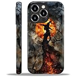 Kapadiy Case for iPhone 16 Pro Max Case,Halloween Witch Moon Stained Glass Design Hybrid Dual Protection Silicone + Hard PC Shockproof Full Body Cover,Slim Anti-Scratch Protective for Men Women