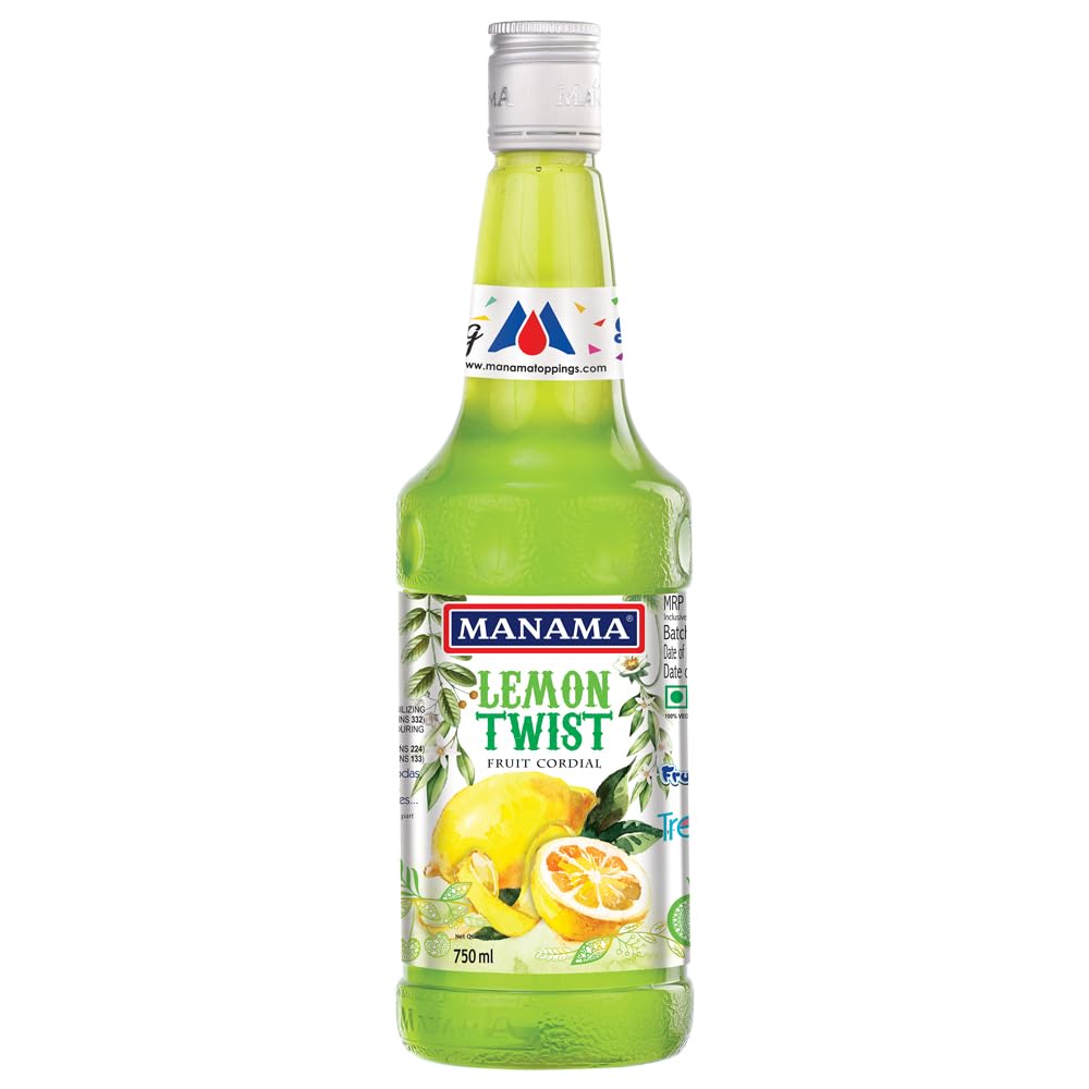 Manama Lemon Syrup 750ML Mixer for Mocktails, Cocktails, Drinks, Juices, Beverages | Non Alcoholic Mix (B0CBQP5TS4) Amazon Price History, Amazon Price Tracker