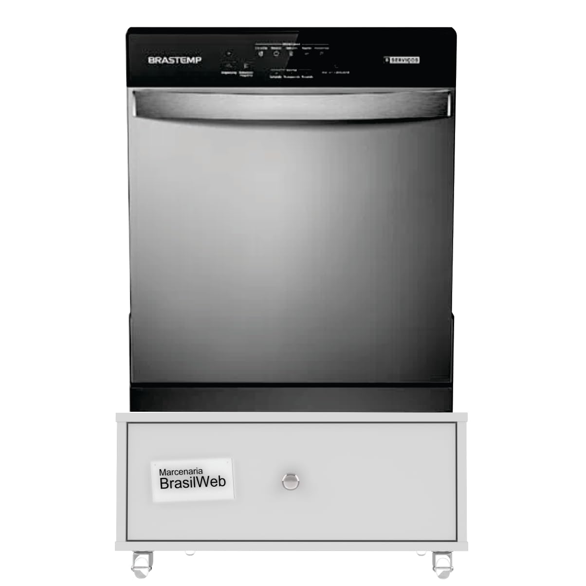 Base Gaveta para Lava Louças Eletrolux 8 Serviços - Branco - Embutido
