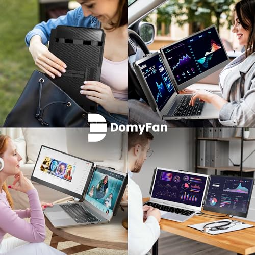 undefined domyfan 14" Laptop Monitor Extender, FHD 1080P IPS Dual Laptop Screen Extender, HDMI/USB-A/Type-C Plug and Play for Windows, Mac, Chrome, Android, Xbox, Switch, PS5, Work with 13.3”-17” Laptops の商品画像 6