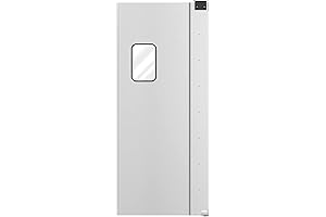 Kitchen Traffic Door - Aluminum, Improved Swinging Door with Window