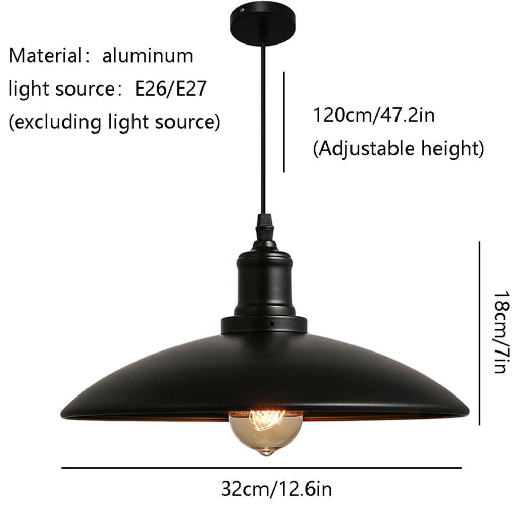 Lampada A Sospensione Moderna Nera In Stile Rustico