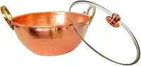 Tacho de Cobre Puro 1 Litro Com Tampa de Vidro