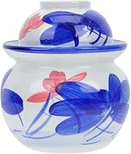 BAFAFA Kimchi containers,Pickle jar,Fermentation jar,Ceramic Fermentation jar,Traditional Pickling jar,Fermenting Weights,airlock lid with Water Seal,Sauerkraut Crock,for Kimchi Pickles. Jars