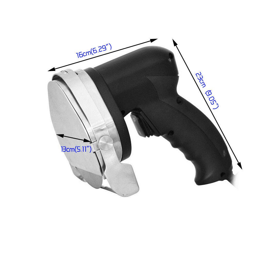 Cuchillo eléctrico giroscópico de acero inoxidable, cortador de kebabschneider 1-8 mm, grosor de corte 80 W, 220-230 V