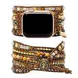 Cape Diablo Moonlight Goddess Smart Watch Strap - Genuine Energy Crystal Band - Boho, Agate & Green