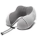 Carina portatile cotone U a forma di cuscino collo pieghevole 29 x 25 x 14cm grigio