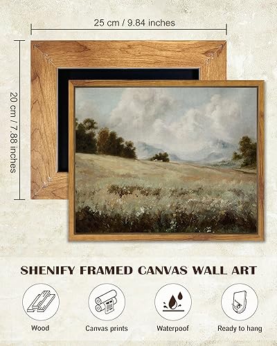 image for SHENIFY 𝗙𝗿𝗮𝗺𝗲𝗱 Canvas Wall Art Vintage Classical Oil