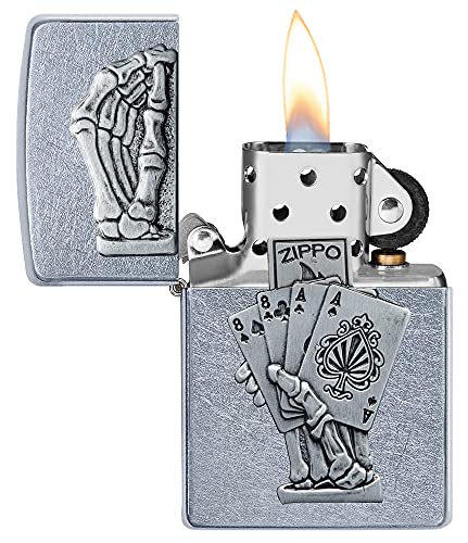 Encendedor de bolsillo Zippo Dead Mans Hand Emblem miniatura 3