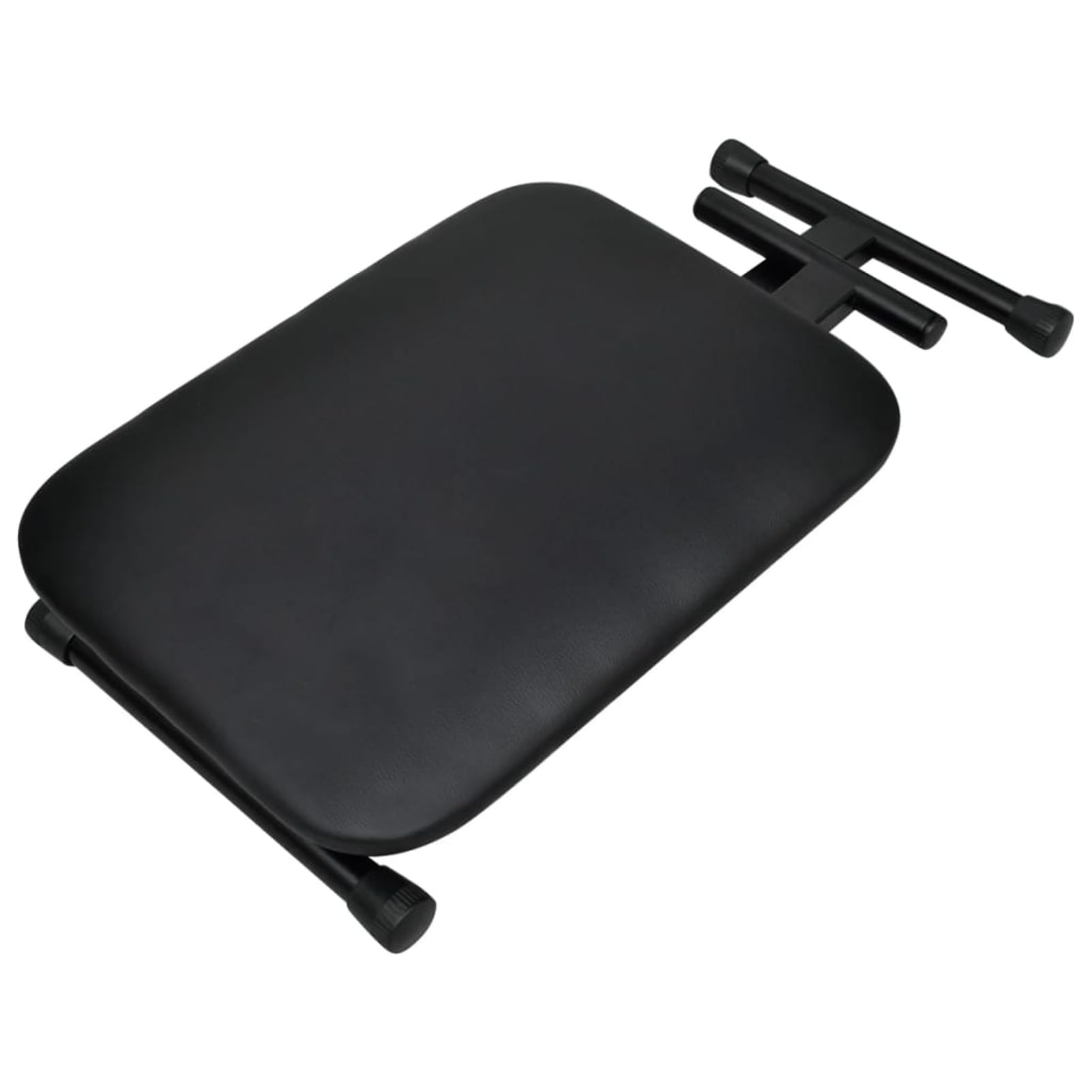 Lechnical Supporto Tastiera a Doppia Staffa Set con Sgabello Gambe Sostegno Base Appoggio Porta Pianola Stand Accessori Musica Strumenti Nero-70097