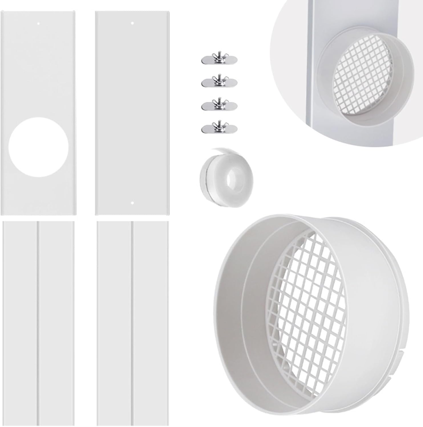 Indoor Dryer Vent Kit - Window Seal Panels,Dryer Vent Parts, Clothes Connector for Sliding Window, Accessories