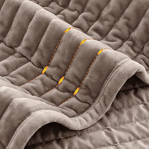 Couvre-lit en velours marron pour des nuits cocooning douillettes