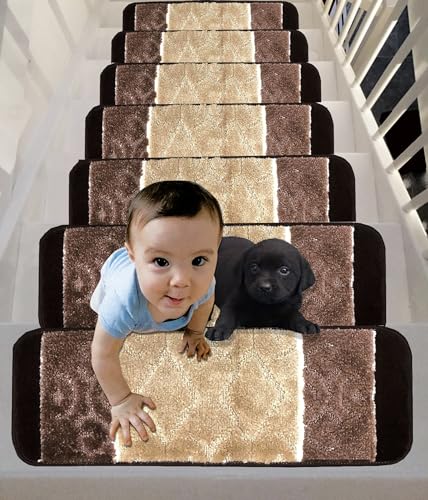 Gloria Rug High Pile Skid-Resistant Rubber Backing Gripper Carpet Stair Treads - Washable Stair Mat Area Rug  thumb #5