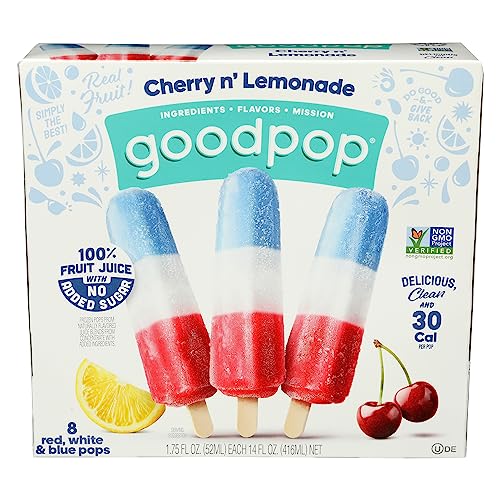 Goodpop Cherry Lemonade Frozen Pops 8 Count, 1.75 Fz #TOP17