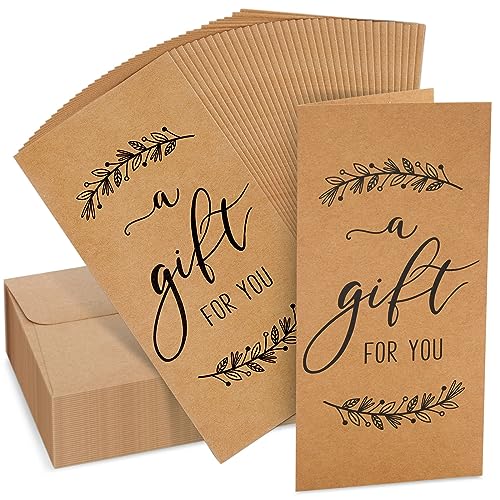 10 Best Card for Cash Back Rewards 4 Money Cards for Cash Gift Envelopes 36-Pack - Kraft Paper 3.5 x 7.25 In - Perforated Slots & Secure Card Holder - Birthday Money Cards & Thank You Gift Envelopes for Cash