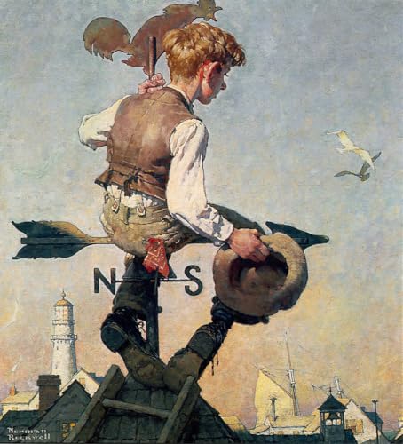 Affiche Norman Rockwell pour décorer un mur blanc sans encadrement