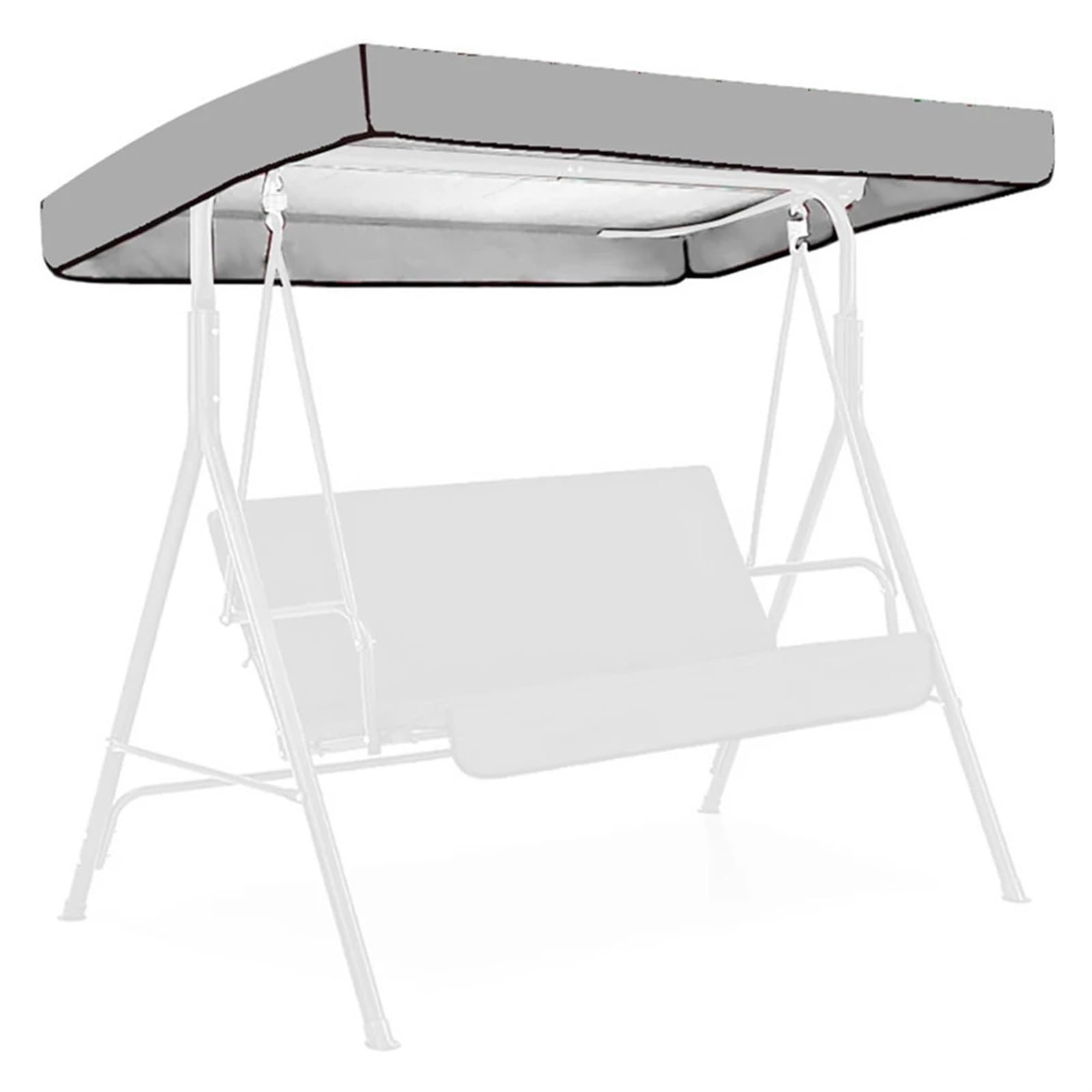 Hollywoodschaukel dachbezug Baldachin Schaukel Top Regen Abdeckung Garten Hof Outdoor Terrasse Schaukel Sitz wasserdichte Dach Baldachin Schaukel Stuhl Markise(Beige 213x122x18cm)