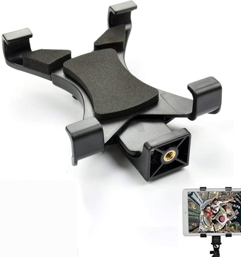 KLIOMAX Universal Tablet Tripod Mount: Perfect for iPad, iPad Air, iPad Mini, Samsung Galaxy Tab, and Many More Tablets – Ideal for Photos, Videos, and Hands-Free Use
