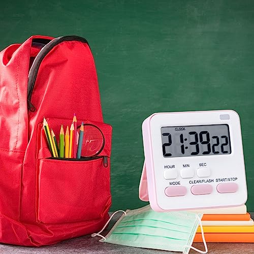 Image of YELONA Digital Magnetic Timer for Kids, Kitchen, Cooking, Egg, Teacher, Exercise, Productivity- Pink, Pack of 2