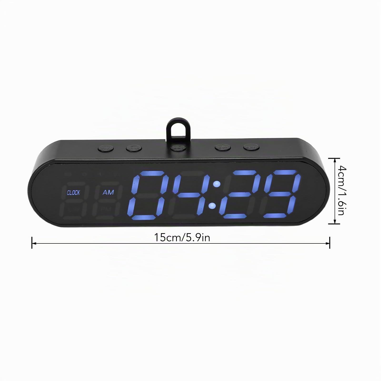 Asixxsix Tragbarer Fitness-Timer, Intervall-Timer, Countdown/Up-Uhr, Stoppuhr, 1000 MAh, Wiederaufladbar über USB, Fitness, Sport, Intervall-Workout-Timer, Wecker für Heim-Fitnessstudio