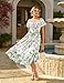 GRACE KARIN Womens Summer Floral Maxi Dress 2026 Flowy Wedding Guest Dress A Line Boho Dresses Fashion Clothing with Pockets Green Floral S