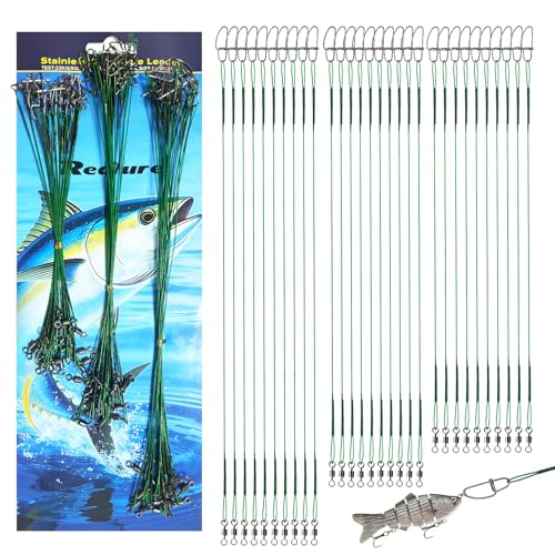 Realure 60 PCS Bas de Ligne,Ligne de Peche...