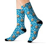 My Pet Selfies Custom Personalized Dog Puppy Socks Gift for Pet Parents – Dog Bone
