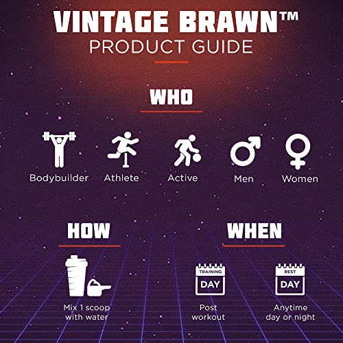 Vintage Brawn – Muscle-Building Protein Powder Isolate For Men & Women – Post-Workout & Anytime Recovery Drink – Premium Protein Isolate Sources: Egg, Milk, Beef – Tiramisu Flavor - 2.1 Lbs. #TOP4