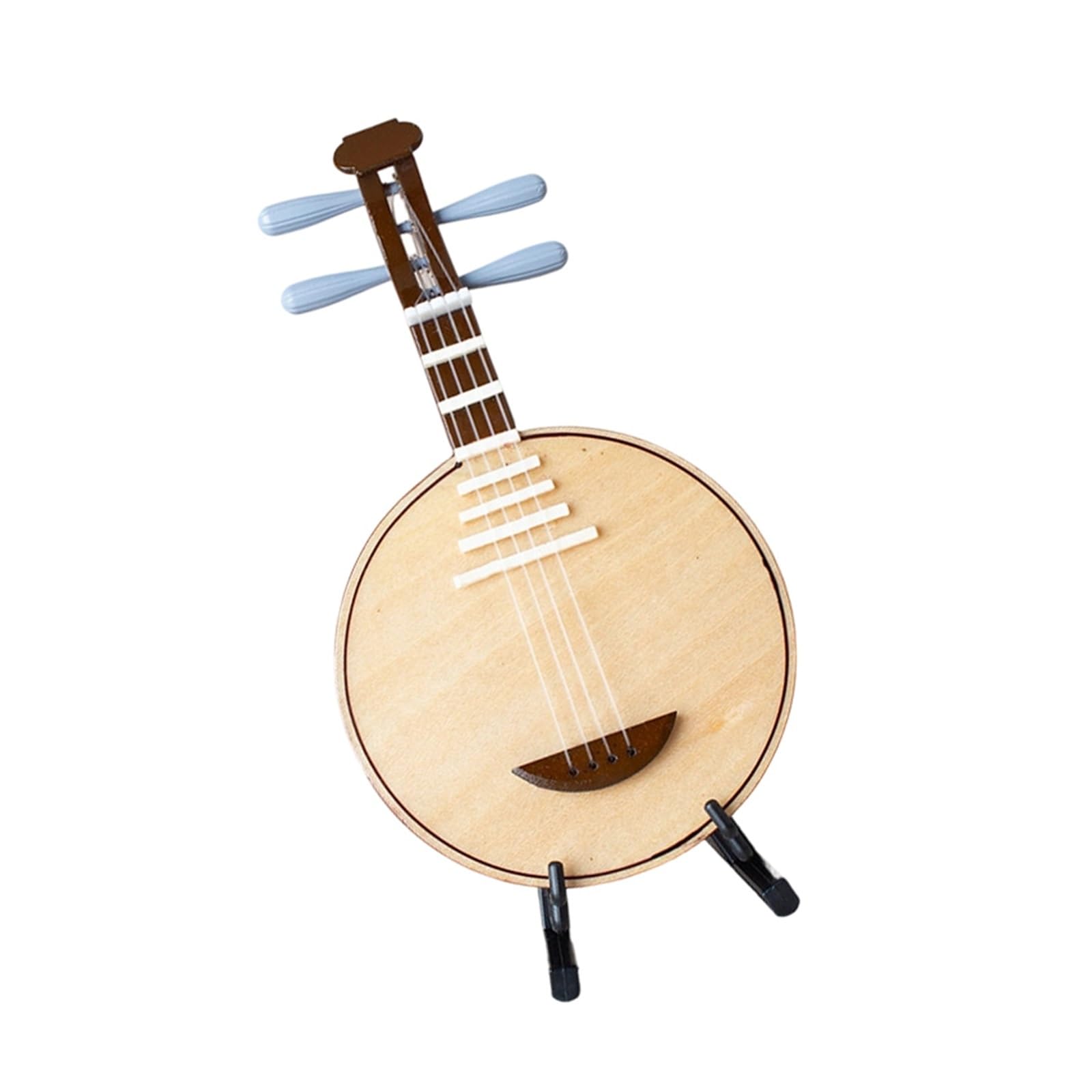 ZXFJYUIP Miniature Musical Instrument Decorations For A Vintage Living Room Include A Moon Lute And A Hulusi(7)