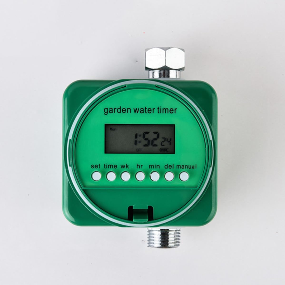 Timer per Irrigazione Automatico 9v Display Lcd, Controller per Irrigatori da Giardino in Plastica, Flusso >20l/min, per Impianti Irrigazione Esterni