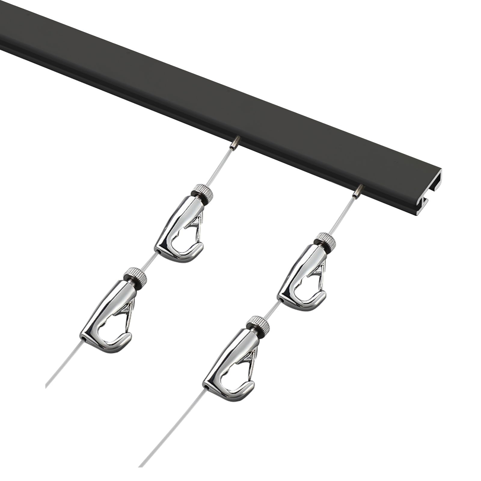 Système de rail pour tableaux au salon : kit suspension mural pour créer une galerie chez soi