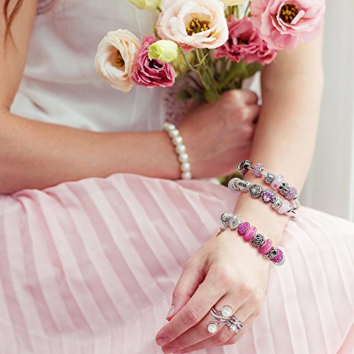 Bling Jewelry Criss Cross Twist Wedding Pave Band White Cultured 8-10MM Pearl Solitaire Engagement Promise Ring For Women CZ Side Stones Silver Plated 6