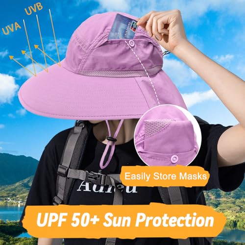 Sombrero para sol con cubre rostro desmontable unisex miniatura 3