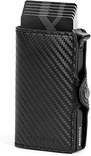 Moneyhold® - Tarjetero Antirrobo RFID - Cartera Hombre y Mujer - Cartera Pequeña de Piel Vegana, con Monedero - Diseño Slim y Compacto