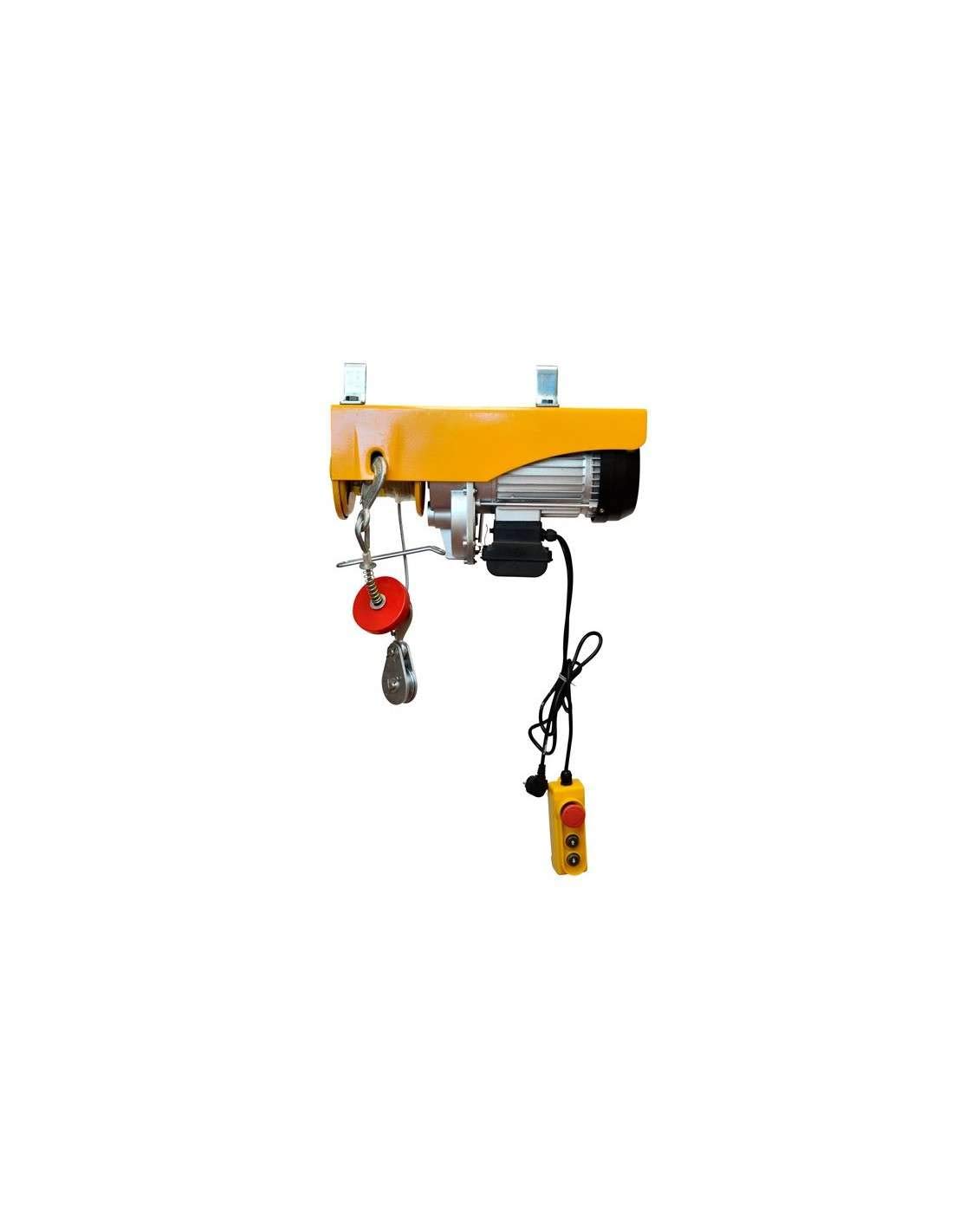 Paranco Elettrico 220V, Capacità 500/1000kg, Potenza Motore 1800W, Max. Altezza Di Sollevamento 12m, Costruzione Robusta, Corda In Acciaio Diametro 6mm, Argano Elettrico