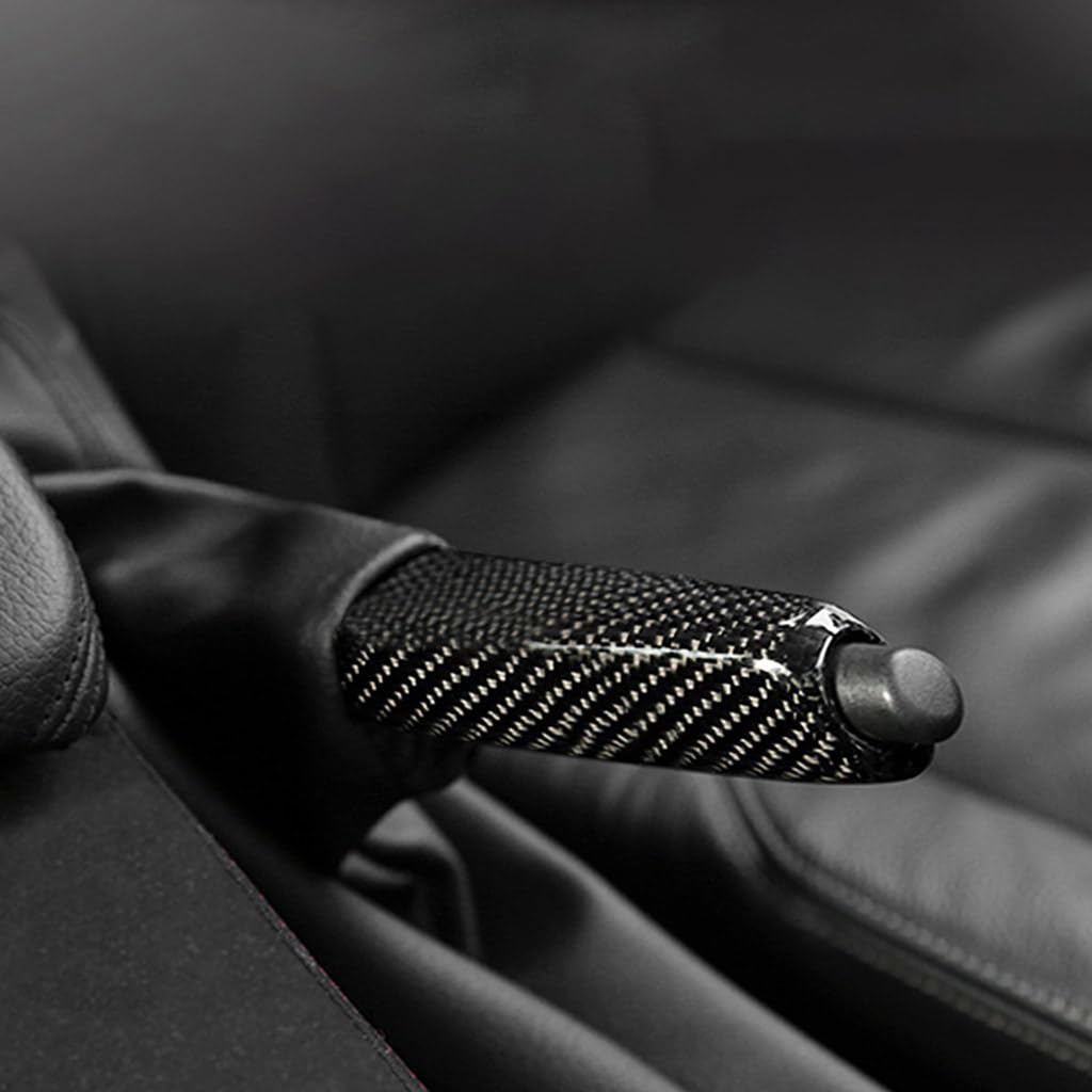 Per E90 E92 F30 In Fibra di Carbonio Auto Freno A Mano Manopole Copertura Fancy Interior Accessorio In Fibra di Carbonio Parcheggio Maniglia Copertura Interni Auto Decorazione Accessorio